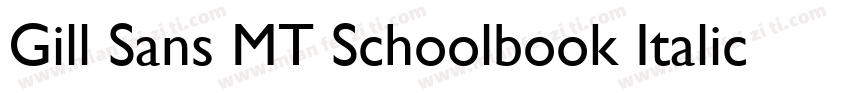 Gill Sans MT Schoolbook Italic字体转换